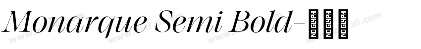 Monarque Semi Bold字体转换